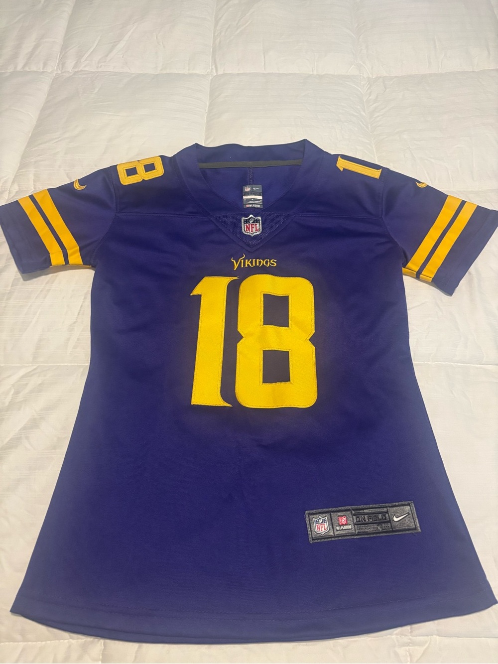Justin Jefferson Minnesota Vikings Nike On Field NFL Football Jersey Youth Med